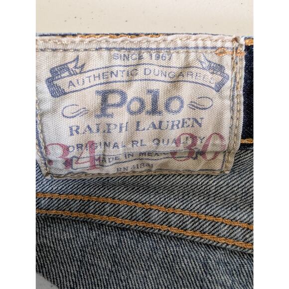 Polo Ralph Lauren Hampton Jean Men 34x30* Straight Leg Honeycomb Classic Denim - Picture 6 of 14